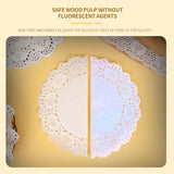 Disposable food grade white Lace paper doilies