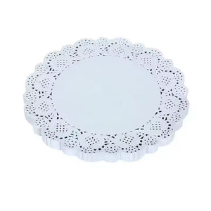 Disposable food grade white Lace paper doilies