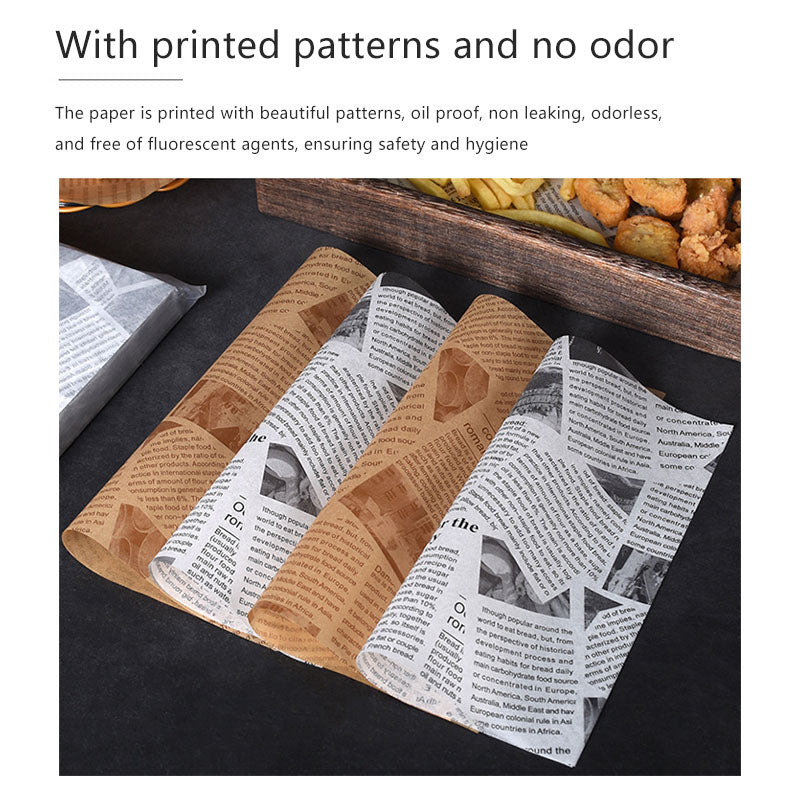 printed wax paper grease proof sandwich paper