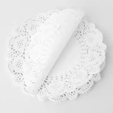 Disposable food grade white Lace paper doilies