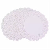 Disposable food grade white Lace paper doilies