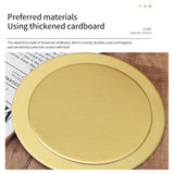 Food Packaging 6 8, 10, 12 Inch Round Gold Cake Board with different thickness